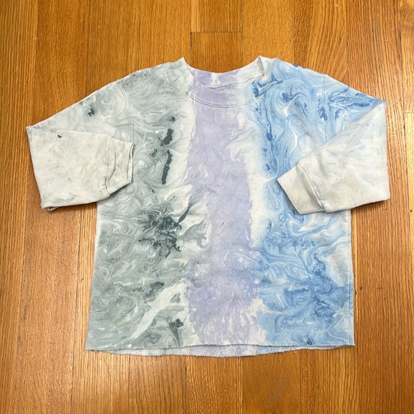 Kids Rachel Comey marble tie dye sweatshirt. 
Kids 4-6 depending on kid. - Picture 1 of 2